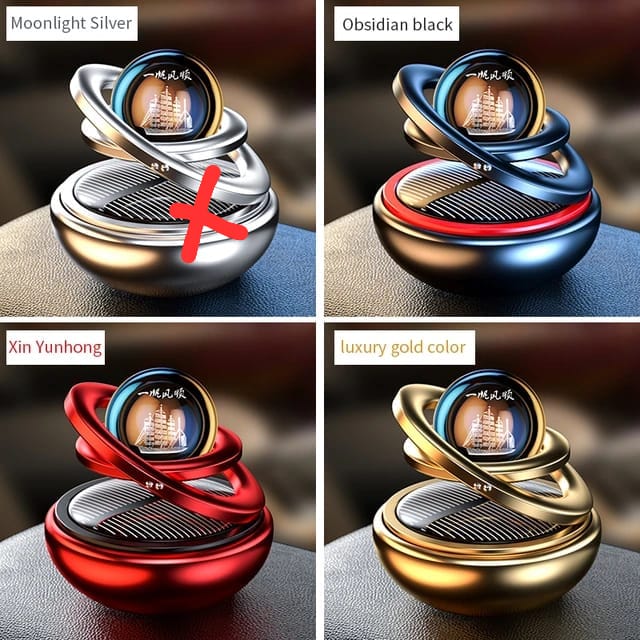 Luxury Rotating Car Dashboard Air Freshener - Aromatherapy Diffuser