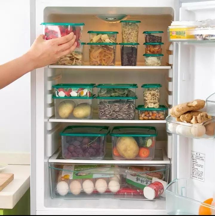 17-Piece Fresh-Keeping Food Storage Container Set - Refrigerator Organizer