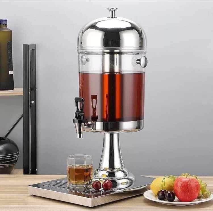 Stainless Steel & Acrylic Pedestal Juice Drink Dispenser