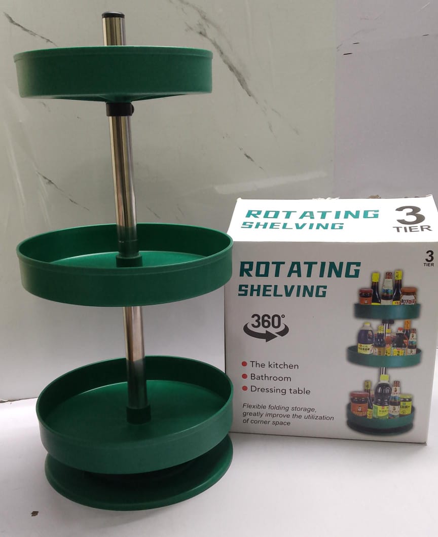 3-Tier 360° Rotating Organizer Shelf - Green