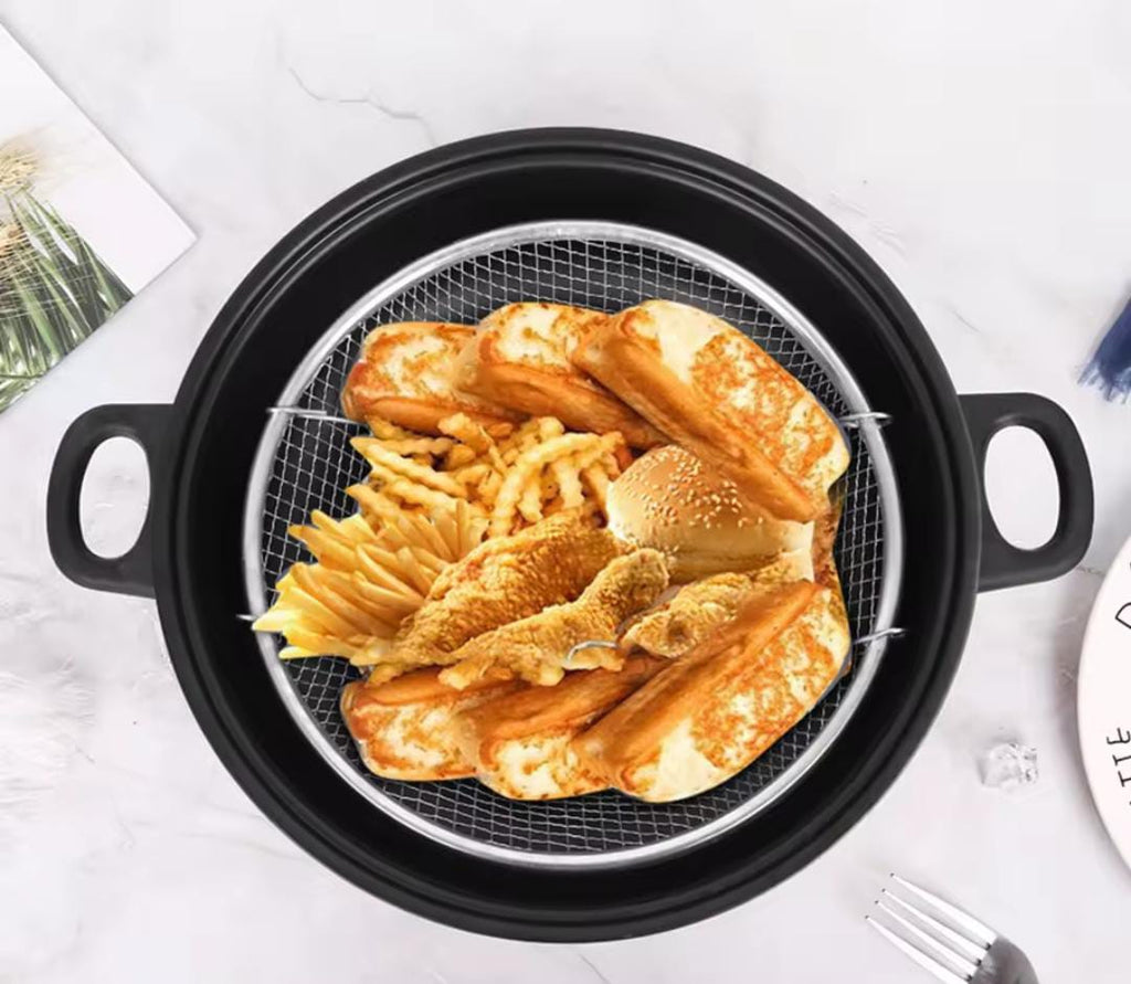 Stainless Steel Deep Frying Basket Sieve - Round