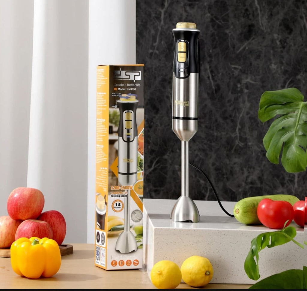 DSP Professional Hand Blender 1200-1500W Variable Speed - Stainless Steel