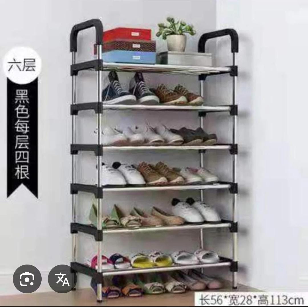 6-Layer Detachable Shoe Rack - Space Saving Organizer