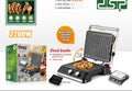 DSP KB1114 Electric Contact Grill & Panini Press – 2200W | 29x24cm Non-Stick Plate
