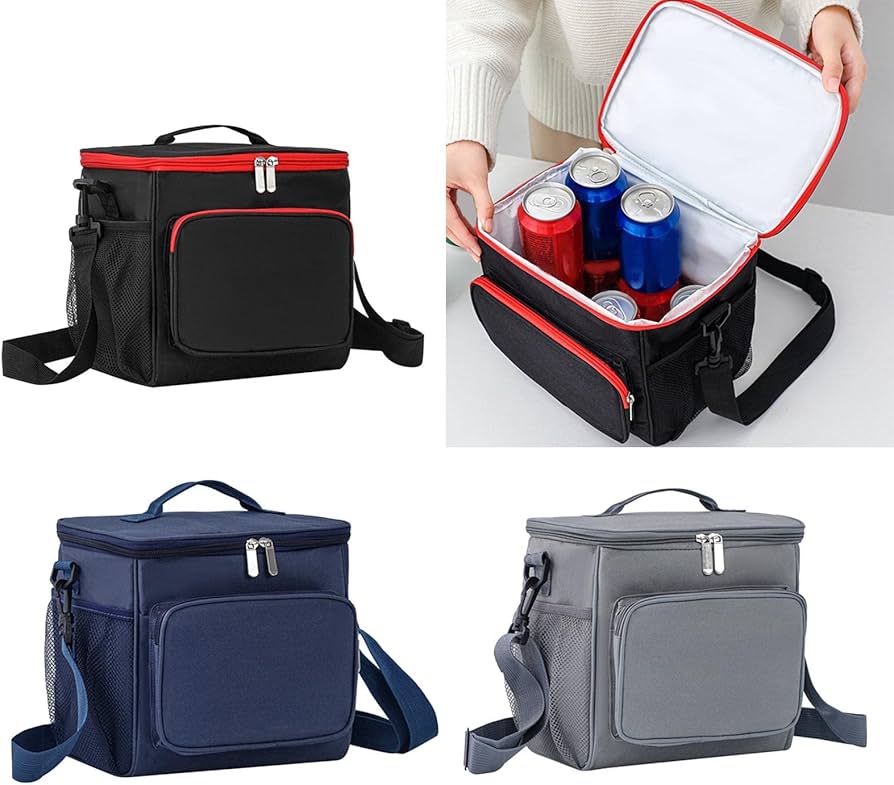 Insulated Lunch Cooler Bag with Shoulder Strap – 18x25x22cm