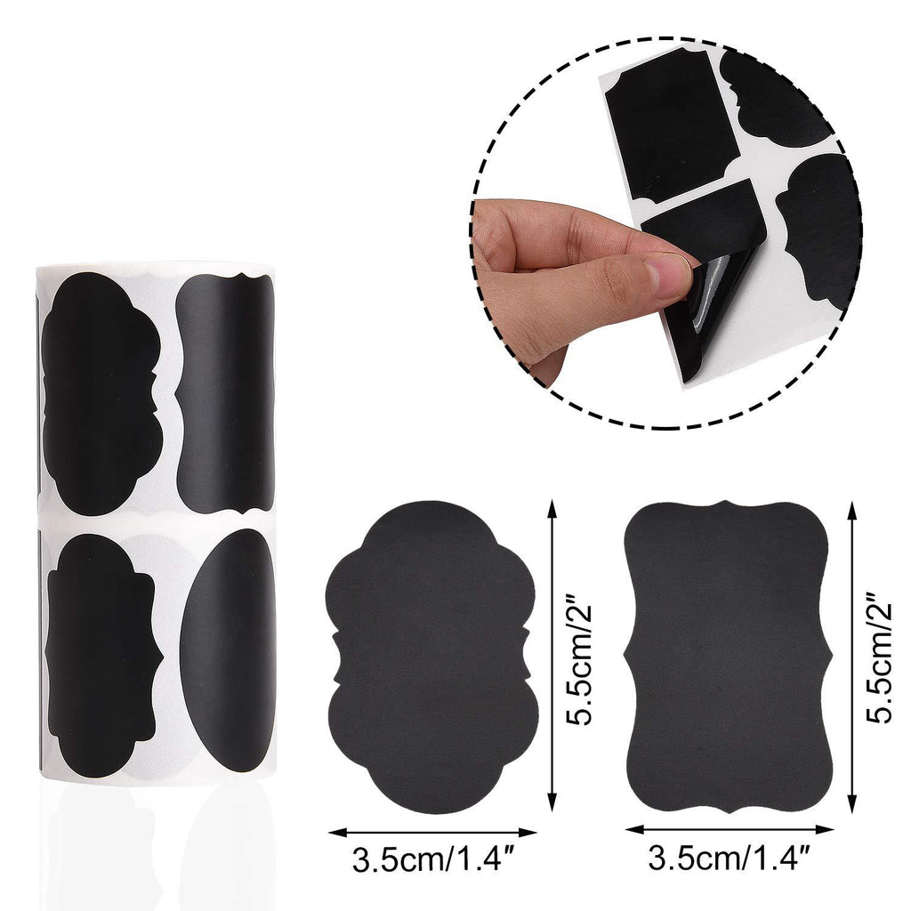 Chalkboard Pantry Organising Labels – 80pcs + Chalk Pen (Write & Erase)