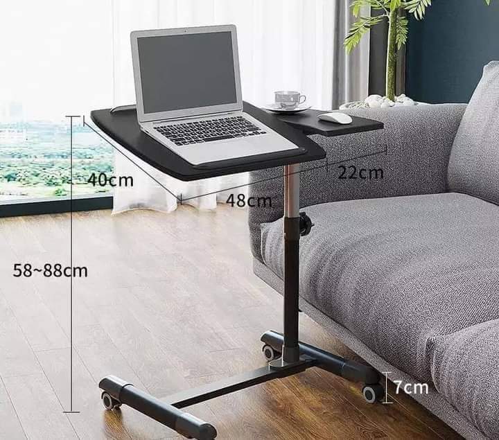 Heavy Gauge Foldable Rolling Laptop Desk with Mouse Pad Tray