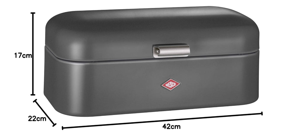 Galvanized Metal Bread Bin & Canister Set – Black with Rose Gold Accents