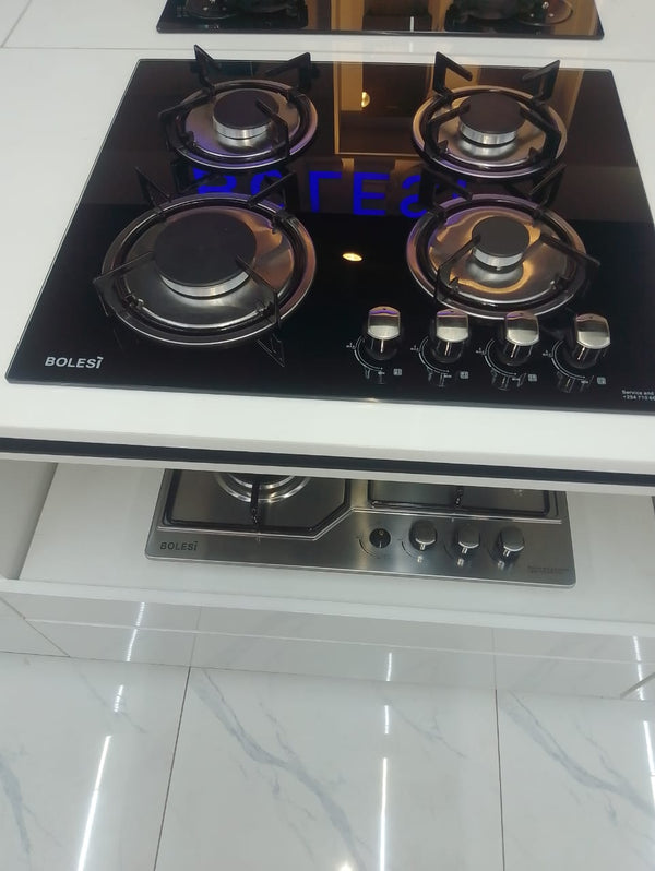 Bolesi 4-Burner Built-In Gas Hob — Tempered Glass
