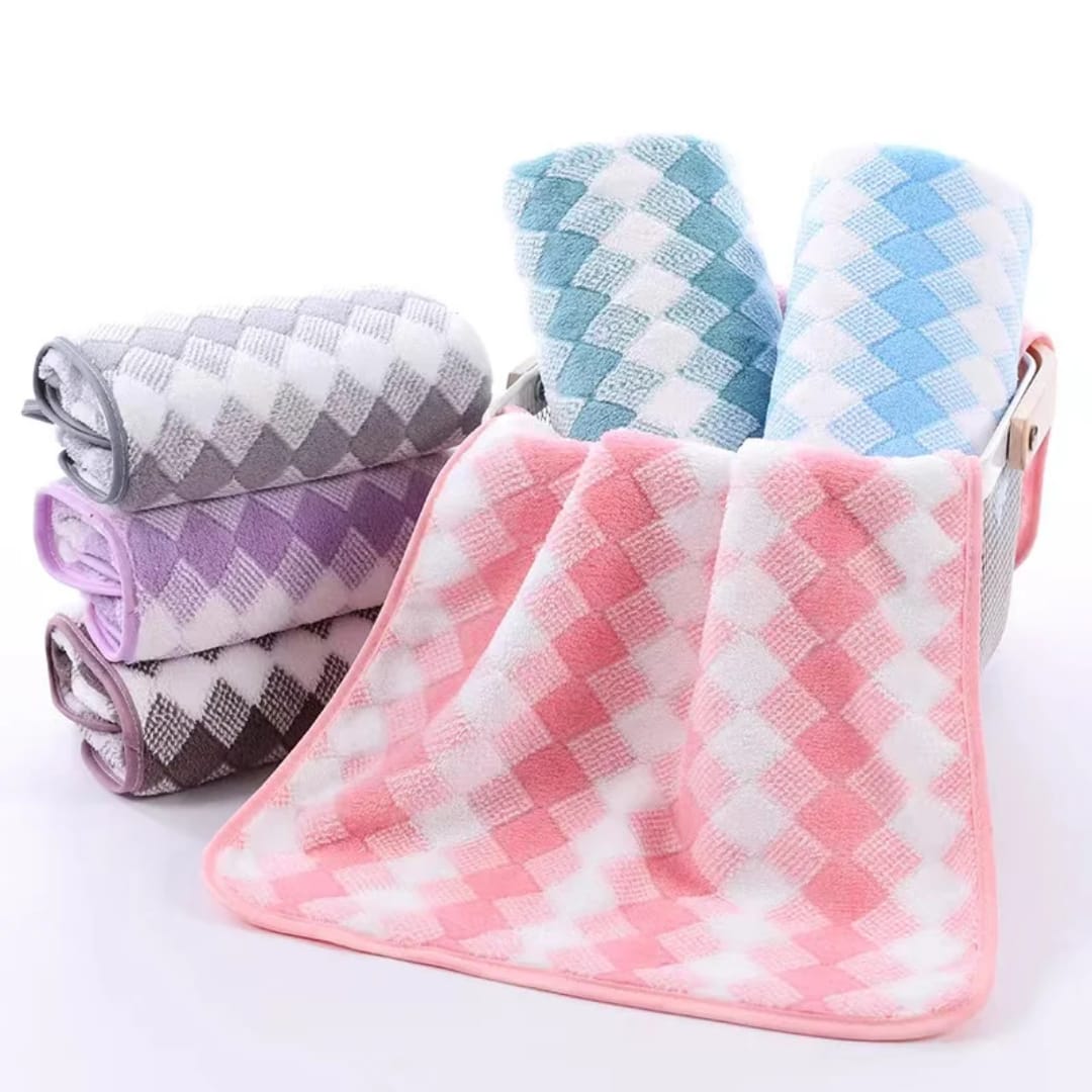 Striped Cotton Hand & Face Towel — Multiple Colours