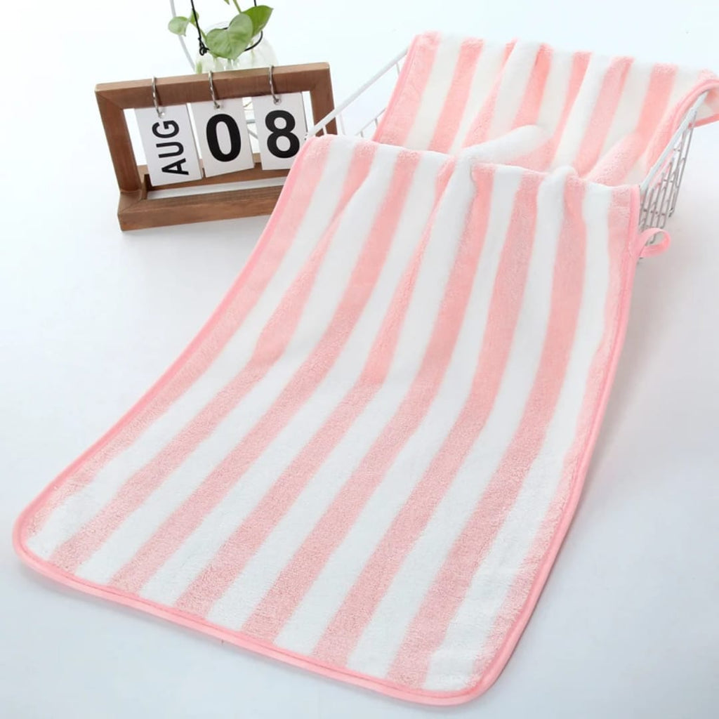 Striped Cotton Hand & Face Towel — Multiple Colours