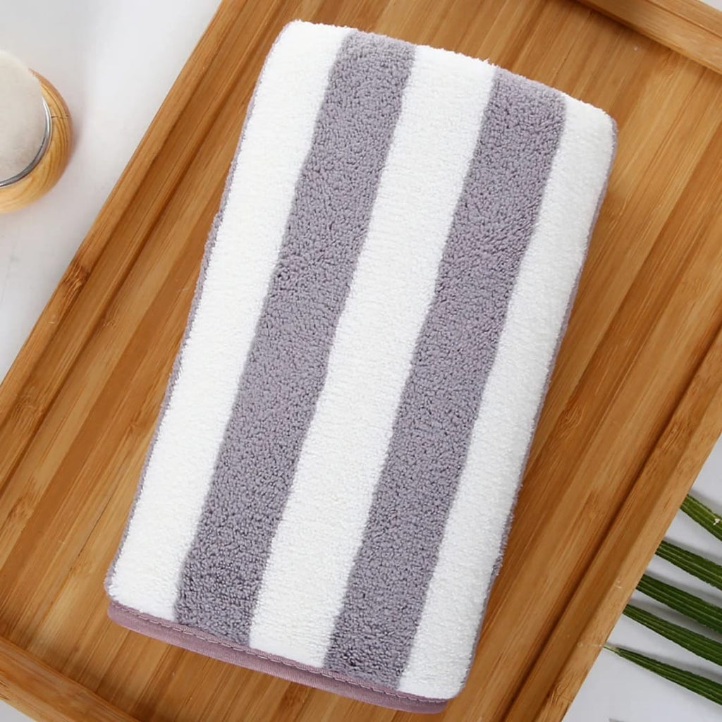 Striped Cotton Hand & Face Towel — Multiple Colours