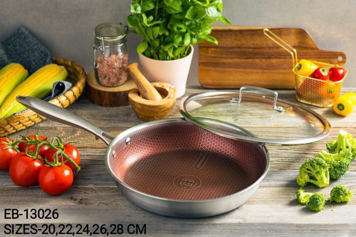 eden berg Non-Stick Frying Pan with Glass Lid