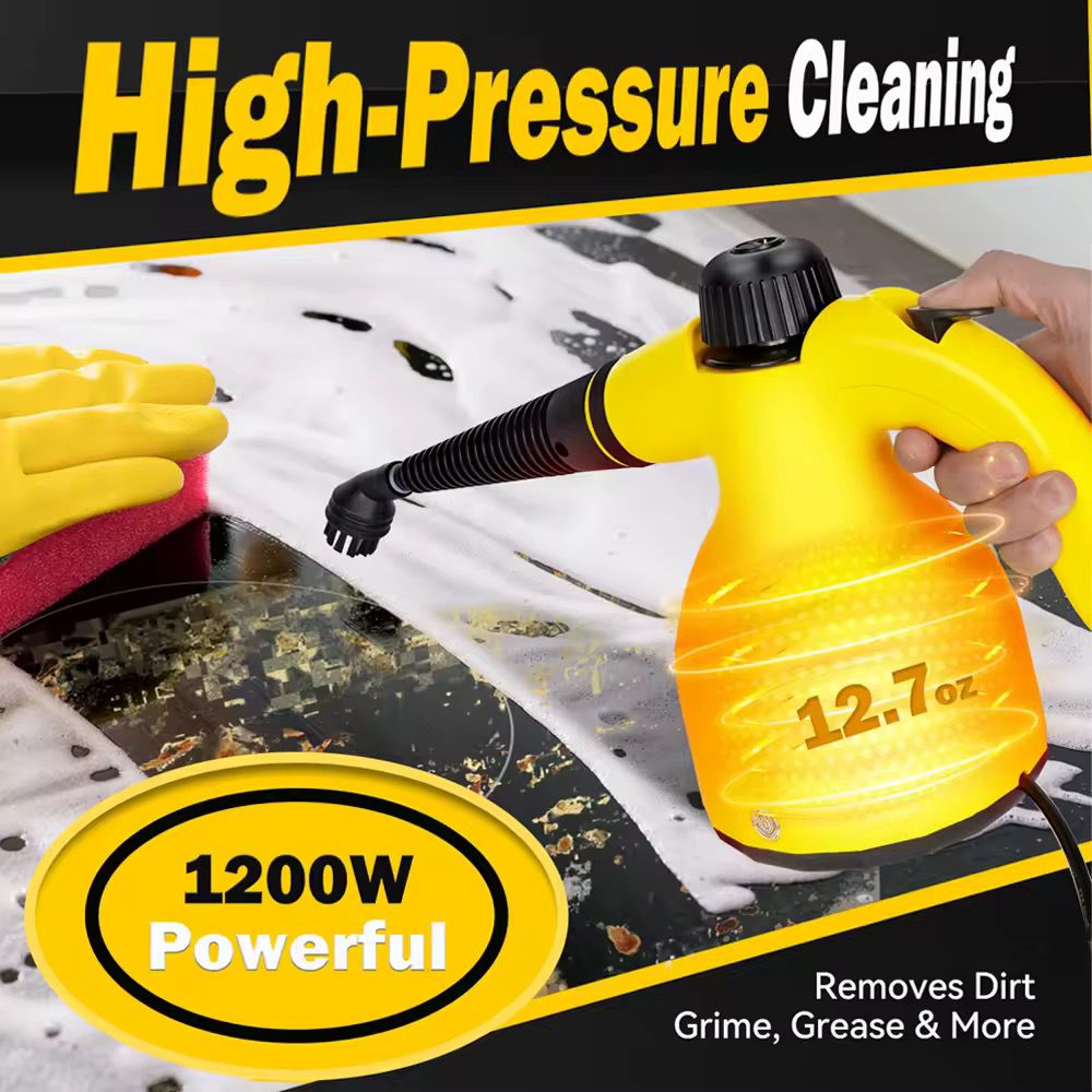 220V Handheld High-Pressure Steam Cleaner – 1200W with Accessories