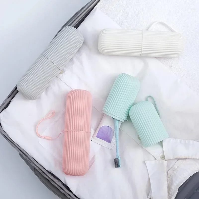 Portable Travel Toothbrush Holder Cup – 2-in-1 with Carry Strap
