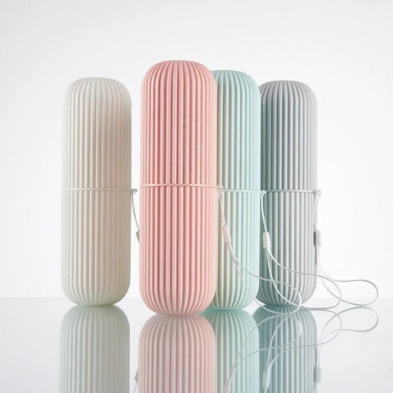 Portable Travel Toothbrush Holder Cup – 2-in-1 with Carry Strap