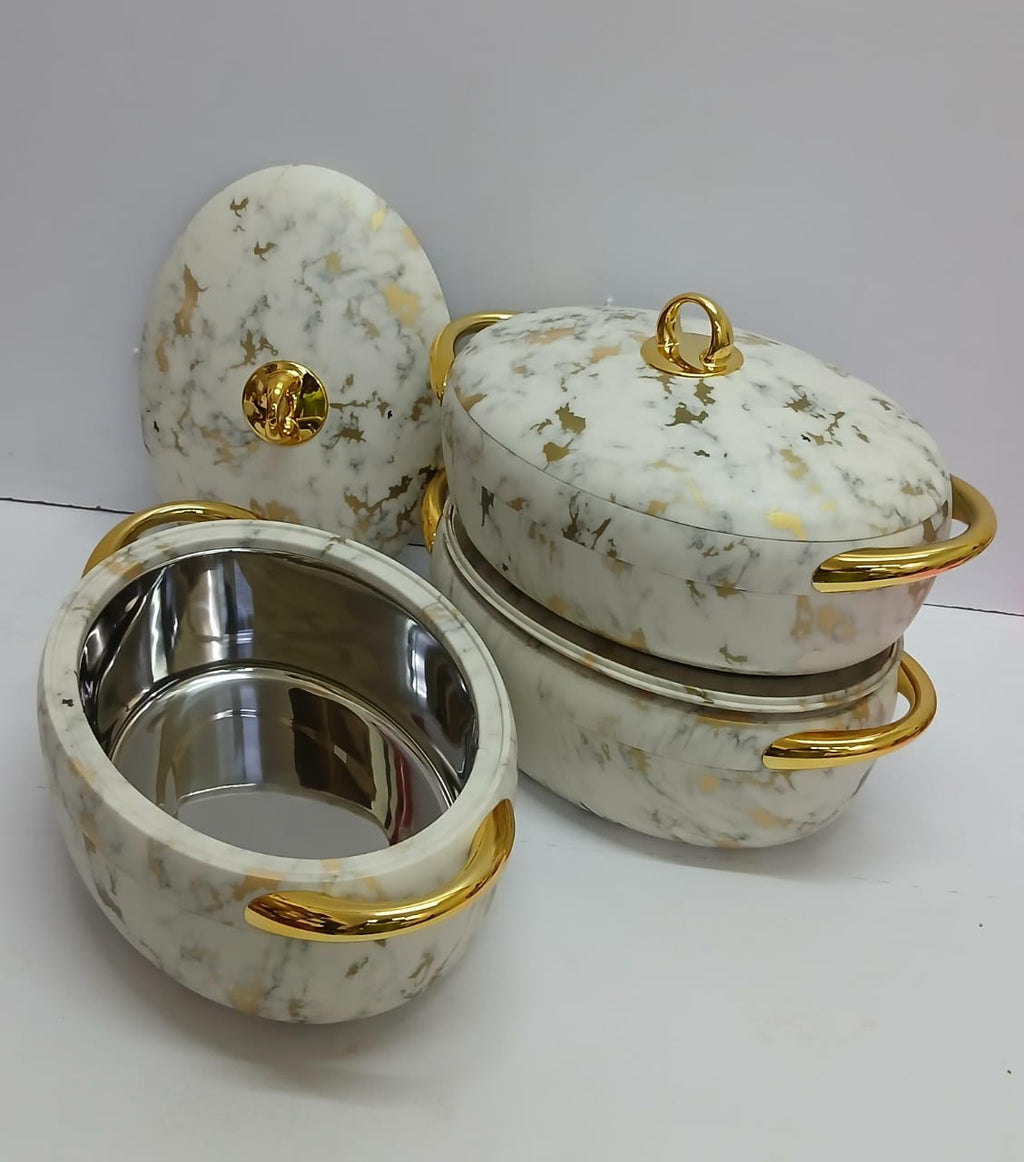 Nordic Insulated Hotpot – Marble Effect (Forever Gold)