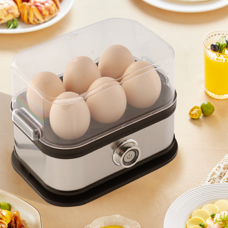 Electric Egg Boiler with Timer & Water Measuring Cup – 6 Eggs Capacity