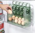 3-Layer Acrylic 30-Egg Fridge Storage Box with Auto-Rebound Flip