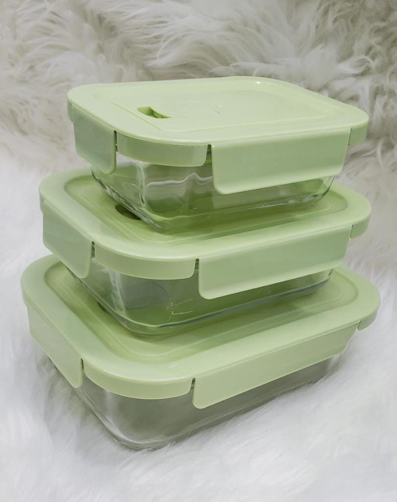 Glass Snack Box Set with Lunch Bag – Borosilicate, Microwave Safe