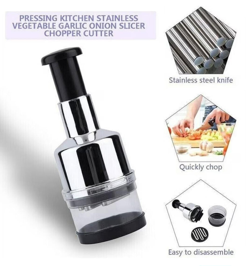 Stainless Steel Hand Pressure Onion & Vegetable Chopper Cutter