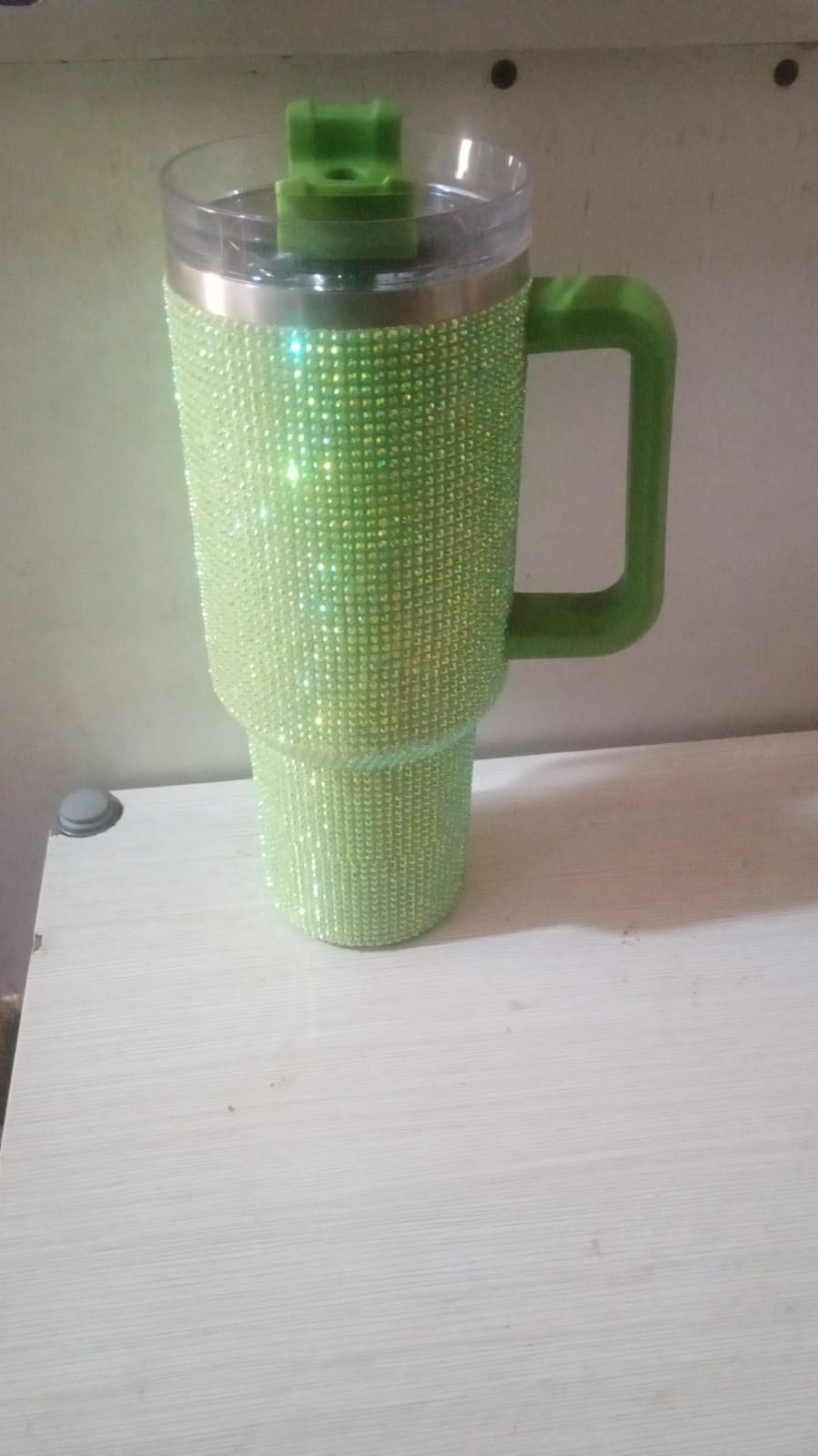 Rhinestone Shiny Insulated Tumbler Flask 1.2L | Stanley Style