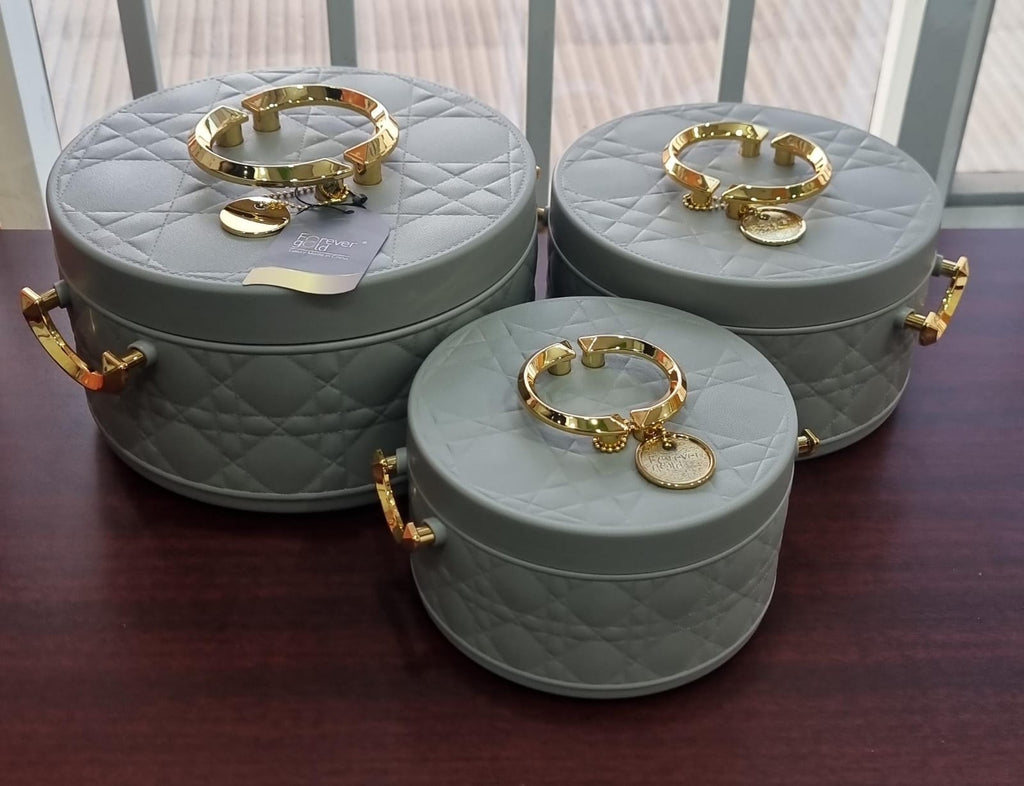 Forever Gold Quilted Insulated Hotpot Set – 3 Piece (1L, 2.5L & 4L)