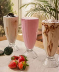 Smoothie & Milkshake Glasses Set of 6 Pcs – Tall Footed Design