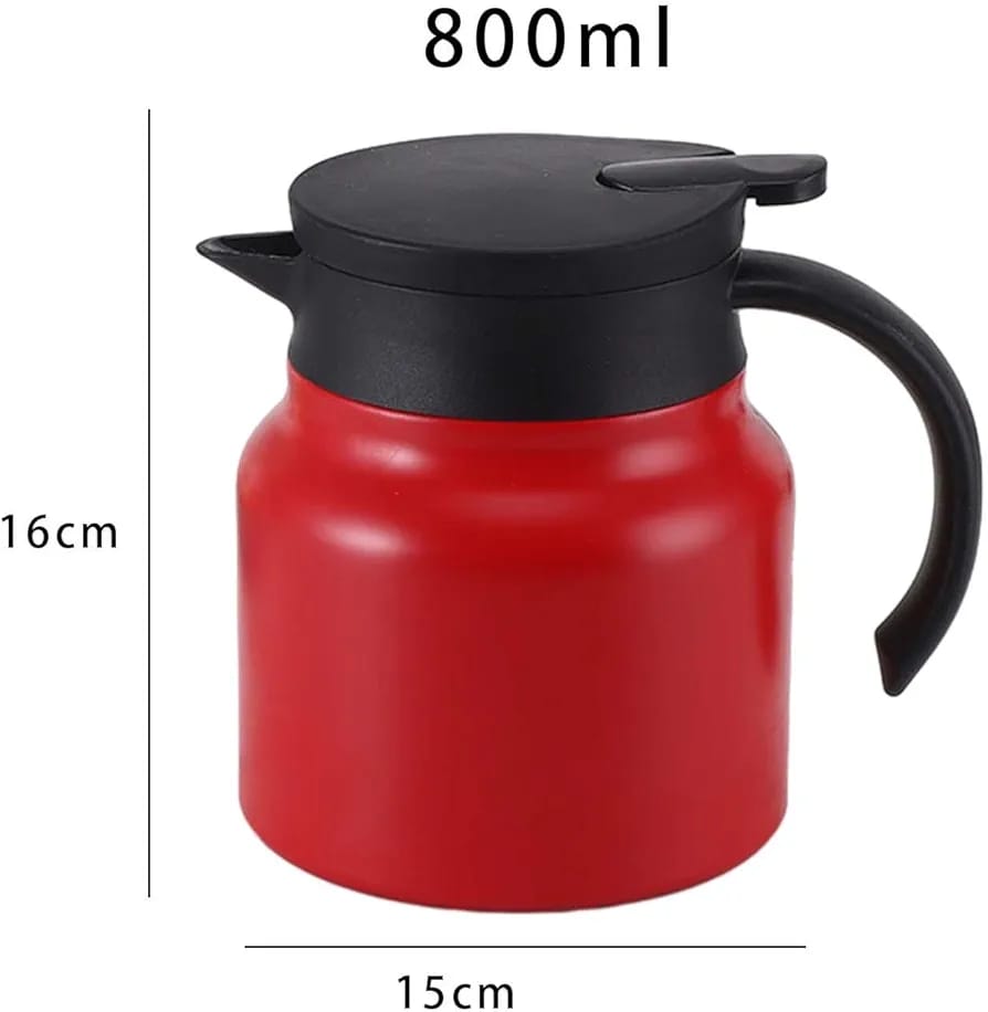 Red Insulated Thermo Jug with Handle 800ml
