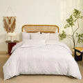 Tufted Duvet Cover Set – 4 Piece | Boho Textured Bedding | Duvet Cover + Bedsheet + 2 Pillowcases