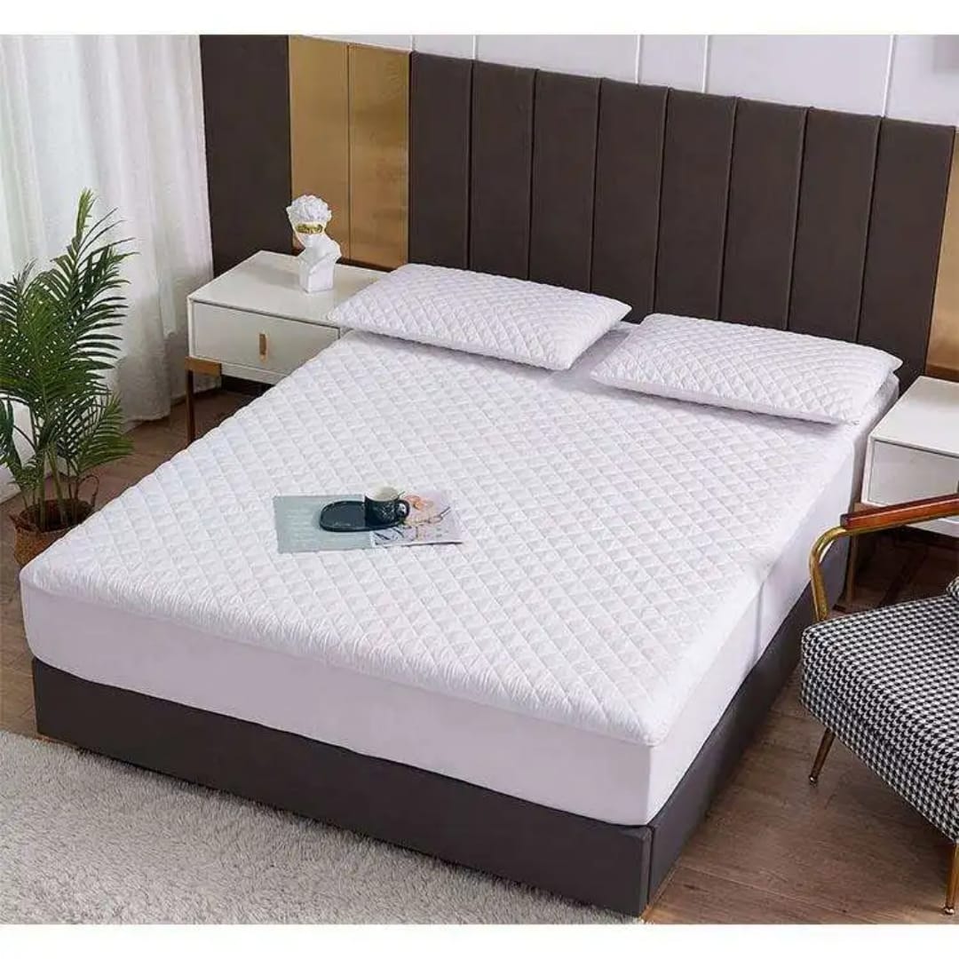 Waterproof Quilted Mattress Protector – 7ft x 8ft | Deep Fitted | King Size