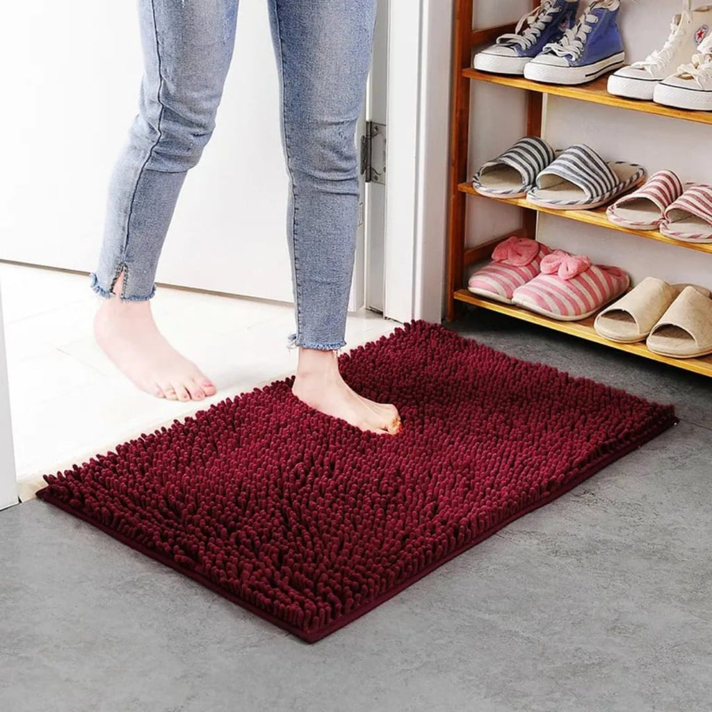 Finger Chenille Door Mat – Soft, Absorbent & Non-Slip | 50x80cm | Multiple Colours