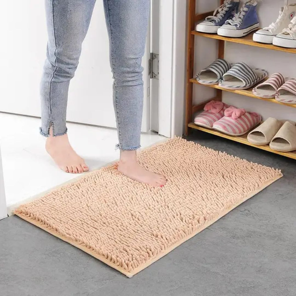 Finger Chenille Door Mat – Soft, Absorbent & Non-Slip | 50x80cm | Multiple Colours