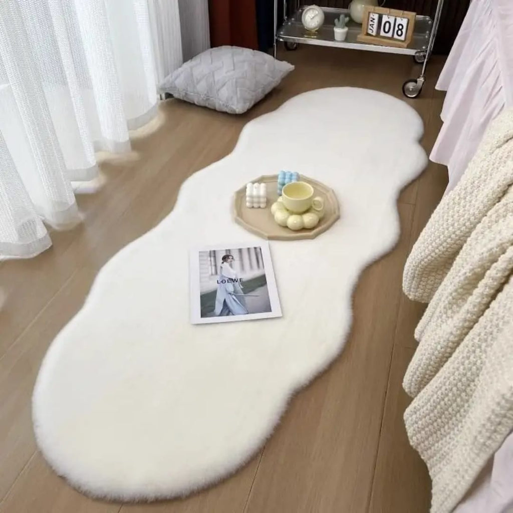 Rabbit Fur Faux Decorative Mat – Fluffy Shaggy Rug | 60x170cm | Multiple Colours