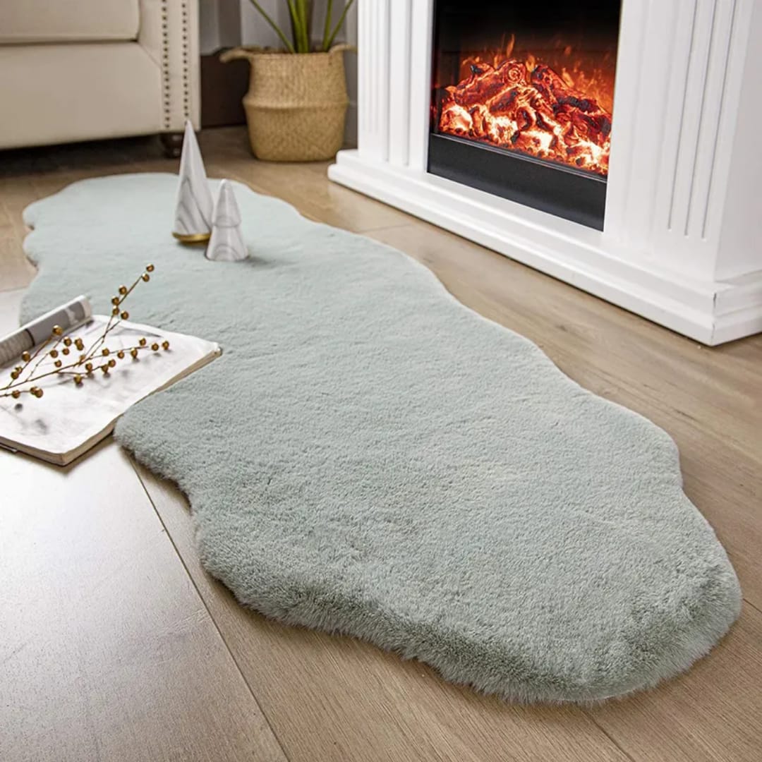 Rabbit Fur Faux Decorative Mat – Fluffy Shaggy Rug | 60x170cm | Multiple Colours