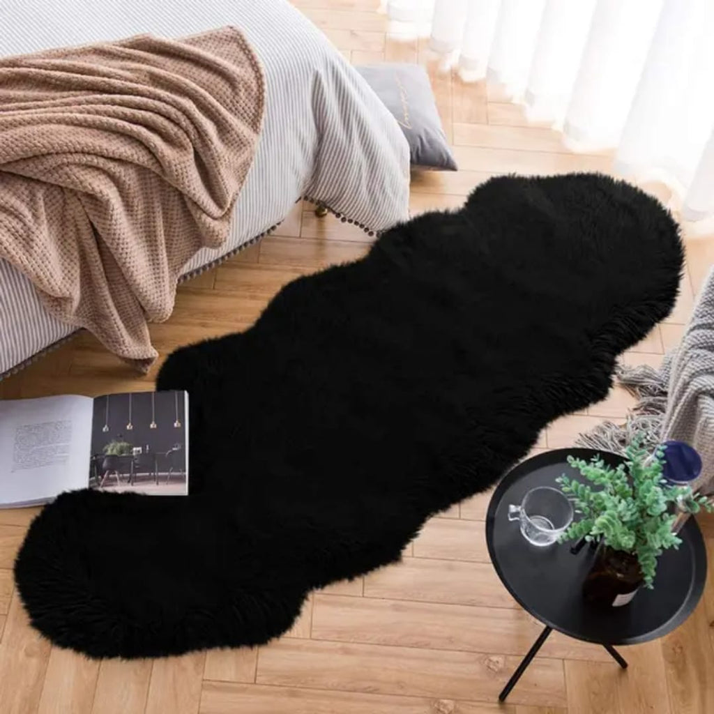 Rabbit Fur Faux Decorative Mat – Fluffy Shaggy Rug | 60x170cm | Multiple Colours