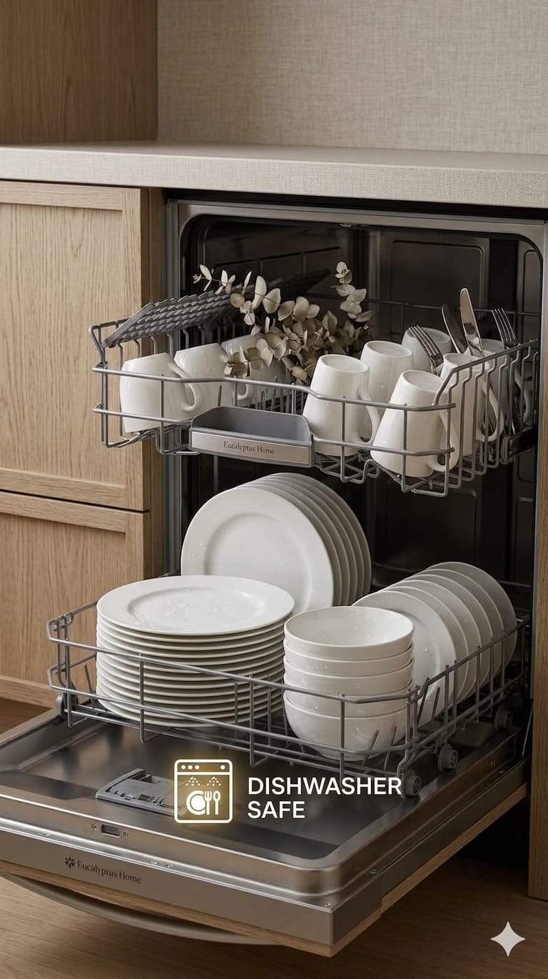 24-Piece White Round Ceramic Dinner Set with Pedestal Bowls