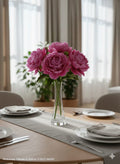 Crystal Clear Shapely Glass Flower Vase 24cm