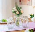 Clear Diamond Cut Glass Vase 15cm
