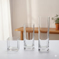 Clear Glass Cube Vase Set of 3