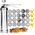 Stainless Steel Cookie & Biscuit Press – 20 Disc Patterns + 4 Icing Nozzles