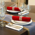 Gold Channel Hollow Napkin Ring