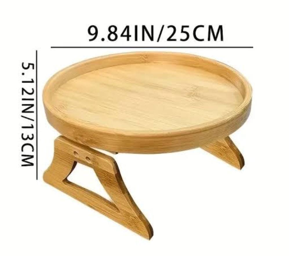 Bamboo Multi-Functional Sofa Armrest Table – Couch Arm Tray | Fits Wide & Narrow Armrests