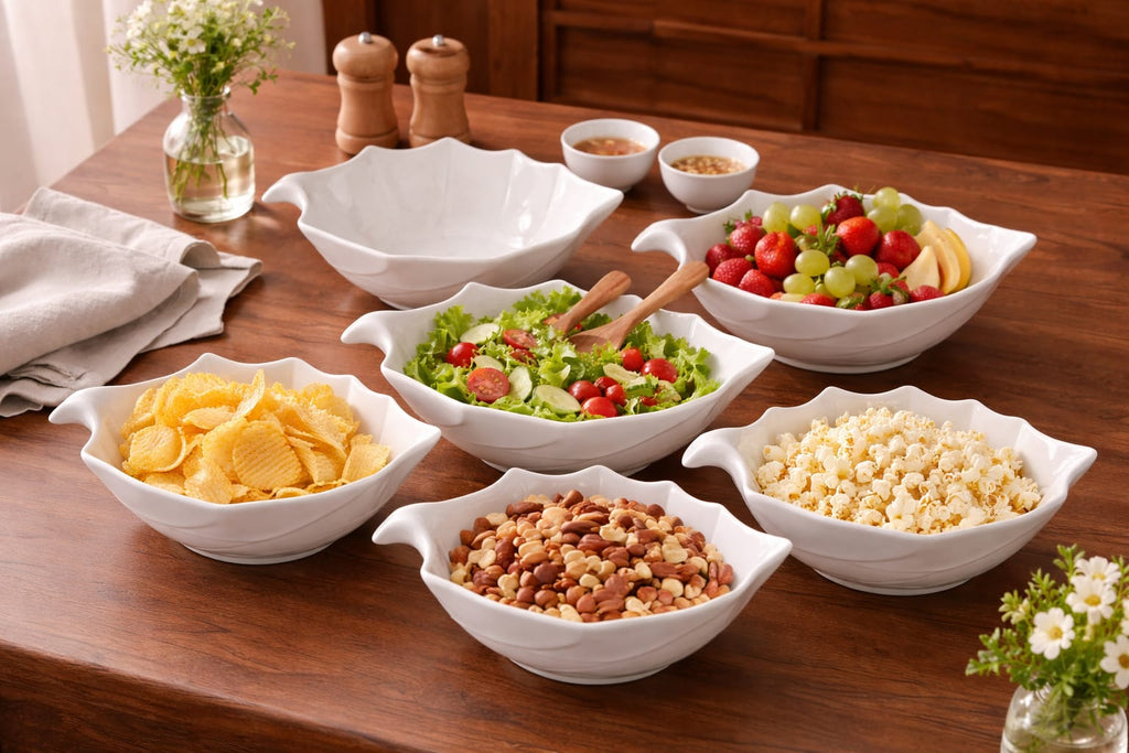 Luxury Ceramic Leaf Serving Bowl 12"