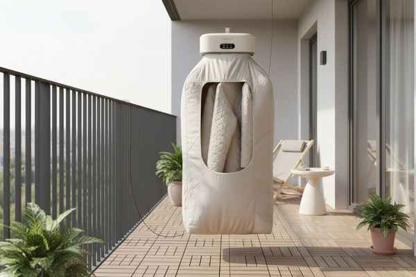 MOJOCO Portable Folding Clothes Dryer – 10KG 600W | Dual Mode Drying, Timer, UV Sterilisation