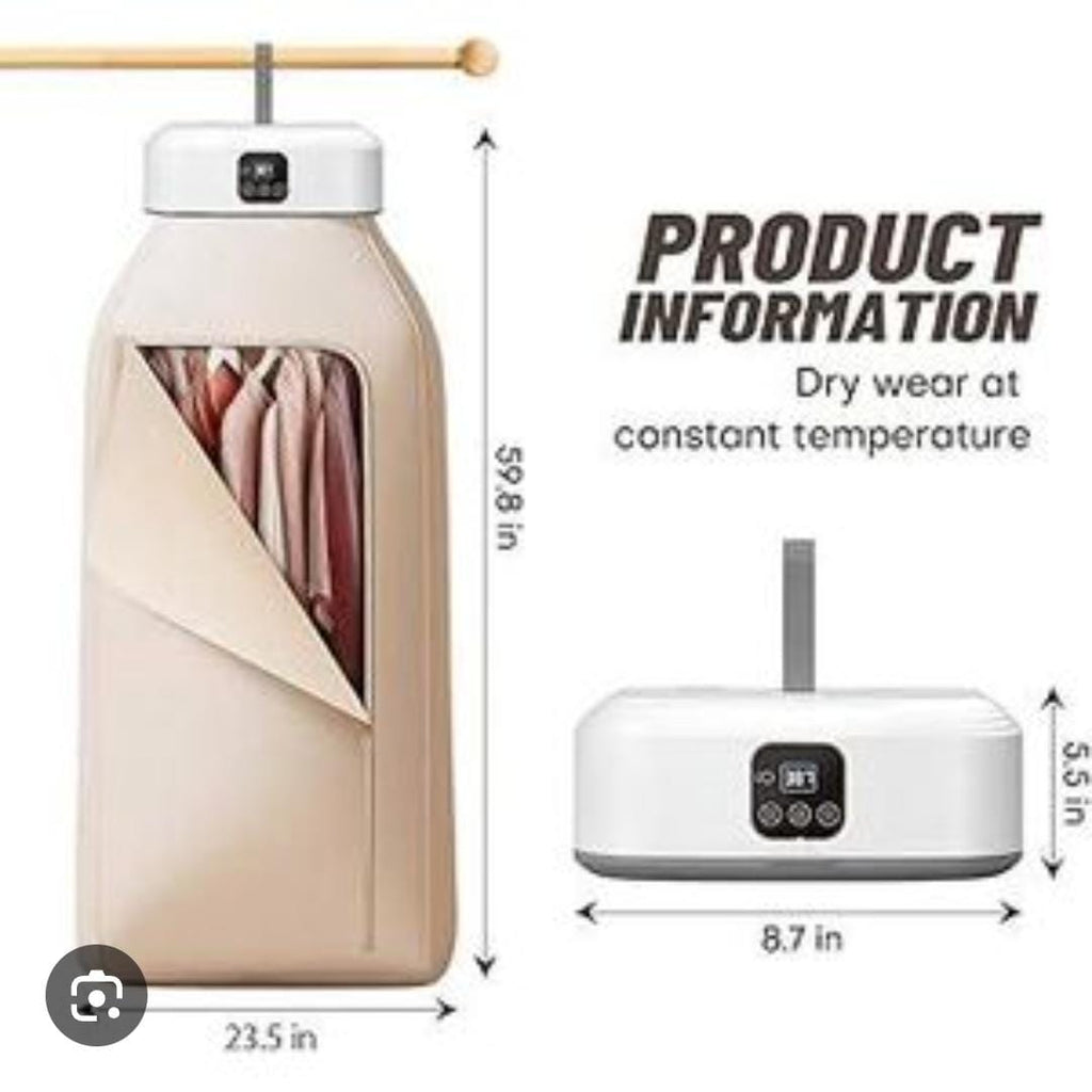 MOJOCO Portable Folding Clothes Dryer – 10KG 600W | Dual Mode Drying, Timer, UV Sterilisation