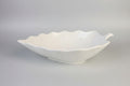 Deep White Ceramic Leaf Bowl – Heavy Gauge & Dishwasher Safe