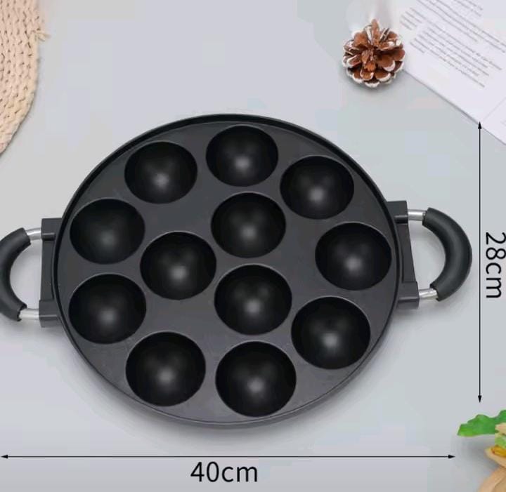12-Hole Non-Stick Round Baking Pan – Vitumbua, Scones, Waffles & Cookies Maker