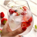 Clear Oval Stemless Wine Glass Set of 6