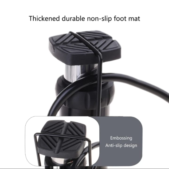 High Pressure Portable Foot Pump with Pressure Gauge – For Cars, Bicycles, Motorcycles & Sports Balls